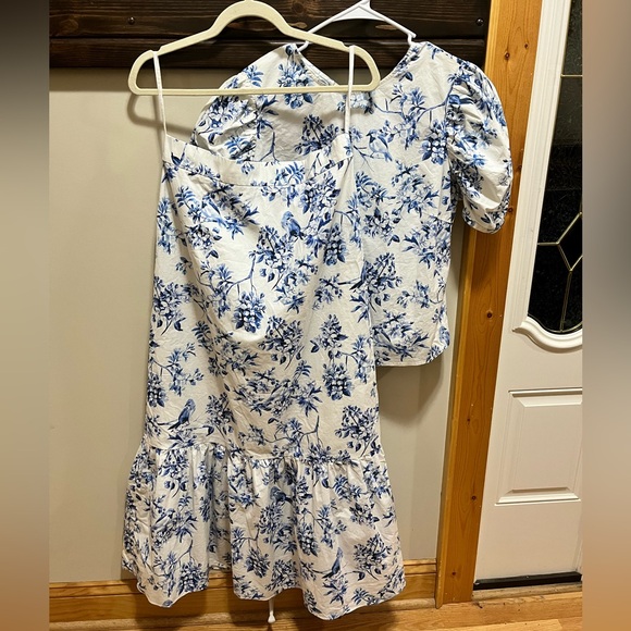 Antonio Melani x Born on Fifth Blue and White Floral Set Size 14 - Picture 13 of 14